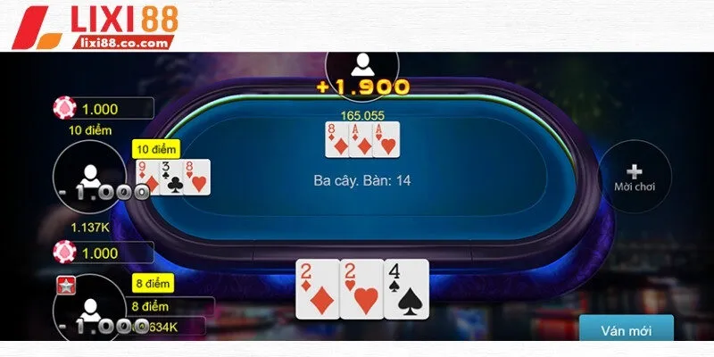 Bài 3 cây chơi được tối thiểu từ 2 người chơi trở lên