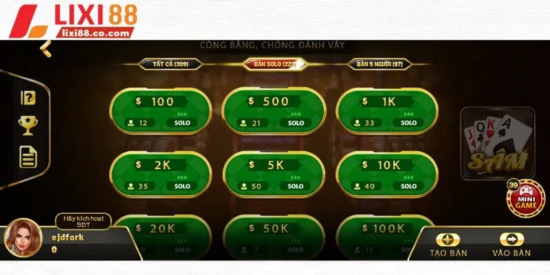 Tổng hợp những trường hợp đặc biệt khi chơi bài sâm trực tuyến