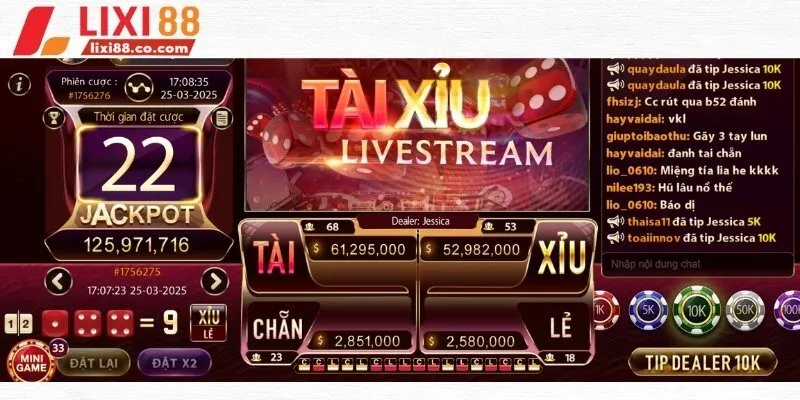 Livestream tài xỉu là hình thức đặt cược qua màn hình live trực tiếp
