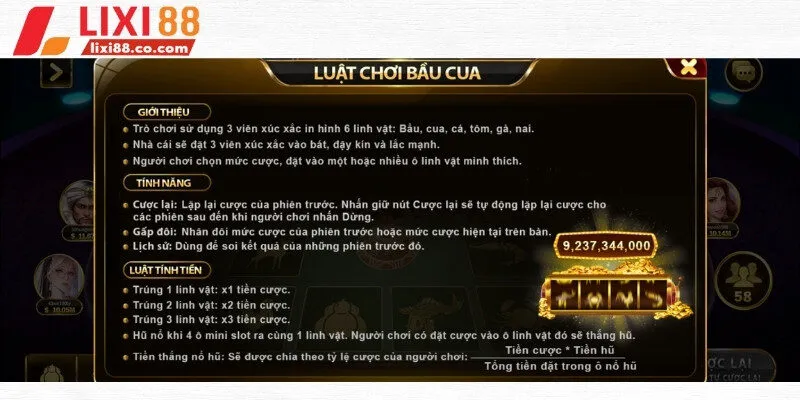 Chi tiết luật chơi bầu cá tôm cua mới nhất