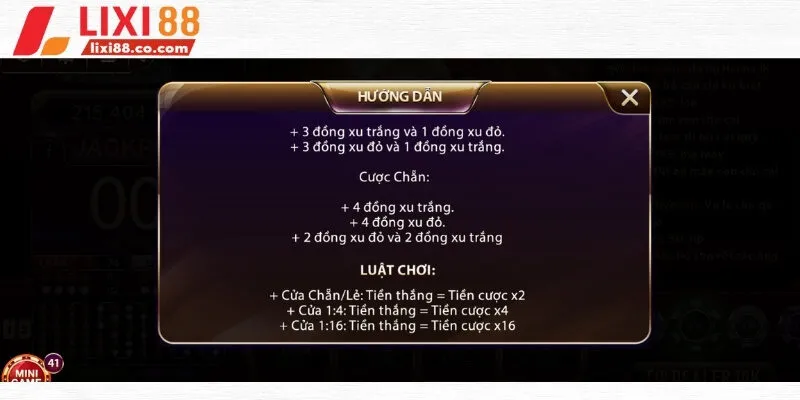 Quy định luật đặt cược cơ bản và tỷ lệ trả thưởng các cửa xóc đĩa