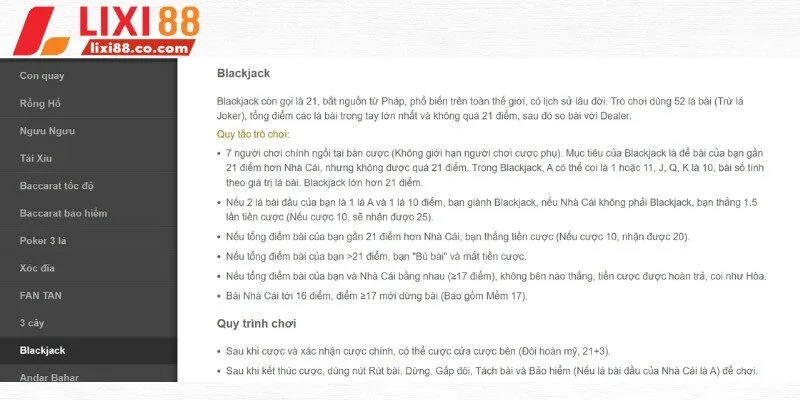 Quy tắc đặt cược và tính điểm khi tham gia blackjack